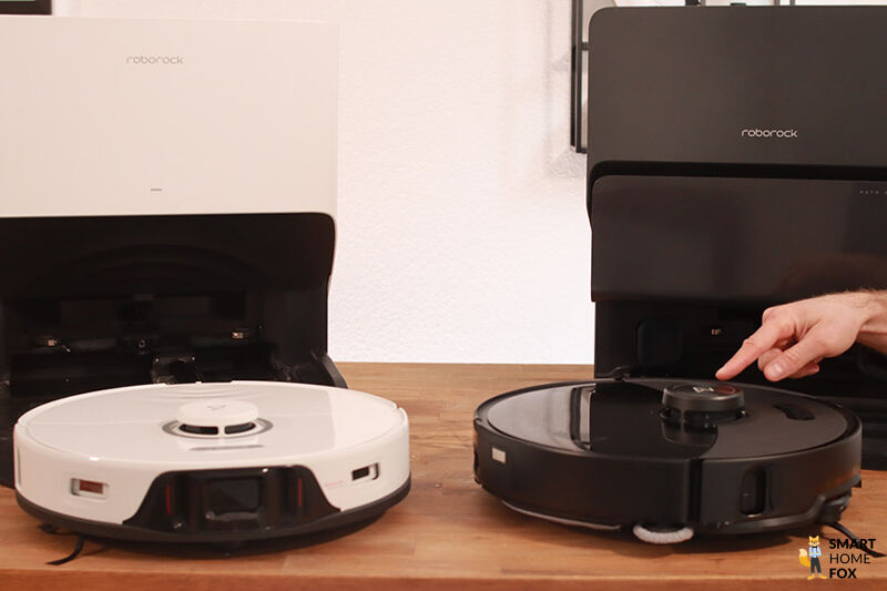 Сравниваются высота Roborock S8 MaxV Ultra и высота Roborock S8 Pro Ultra